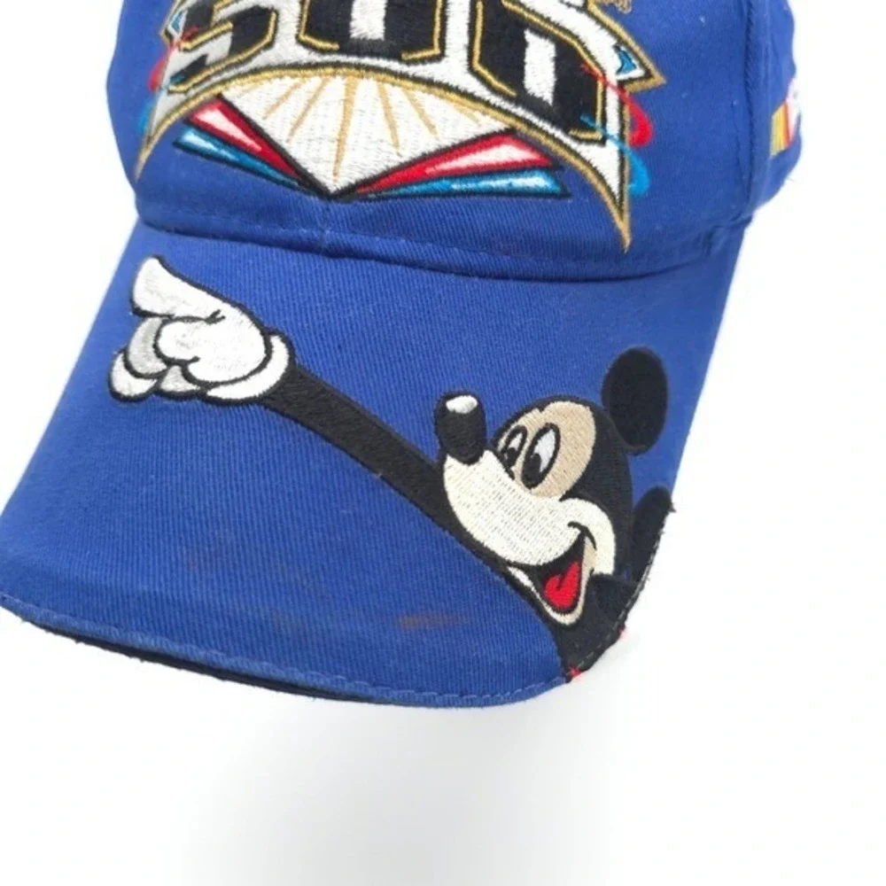 Vintage Disney Daytona 500 NASCAR 2004 Youth Baseball Cap Blue Mickey Mouse
